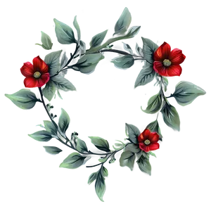 Rustic Red Flowers PNG 06122024