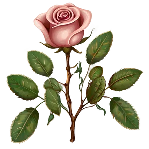 Rustic Rose Decoration Png 54 PNG image