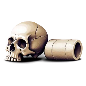 Rustic Skull Sketch PNG D