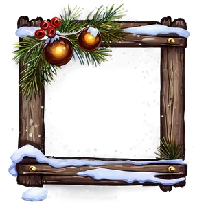 Rustic Snow Border Png 89 PNG image