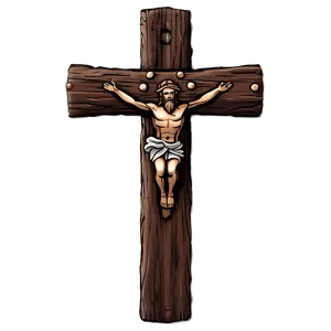 Rustic Thin Cross PNG Qst PNG