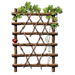 Rustic Trellis For Vines Png 06282024 PNG image