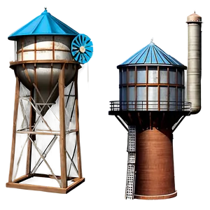 Rustic Water Tower Design Png 35 PNG image