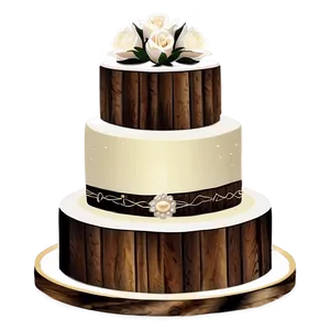 Rustic Wedding Cake Png Mbl PNG image