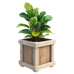 Rustic Wood Planter Box PNG 27 PNG