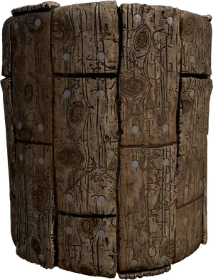 Rustic Wooden Barrel Texture PNG image
