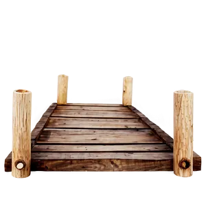 Rustic Wooden Bridge PNG 05242024