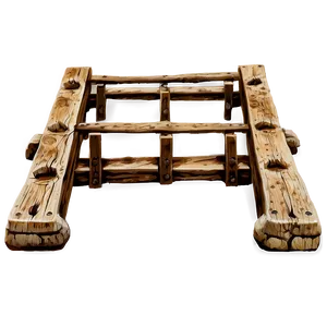 Rustic Wooden Bridge PNG 05242024