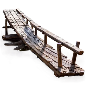 Rustic Wooden Bridge PNG Xdy