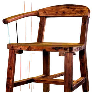 Rustic Wooden Chair Png 06262024 PNG image