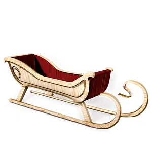 Rustic Wooden Christmas Sleigh Png Hqo PNG image