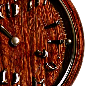 Rustic Wooden Clock PNG 57