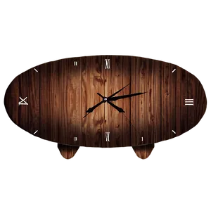 Rustic Wooden Clock PNG Ehf53