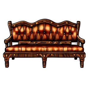 Rustic Wooden Couch Png Gio3 PNG image