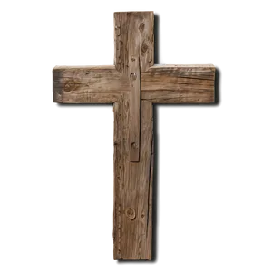 Rustic Wooden Cross PNG 05252024