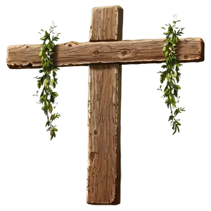 Rustic Wooden Cross PNG 05252024 PNG