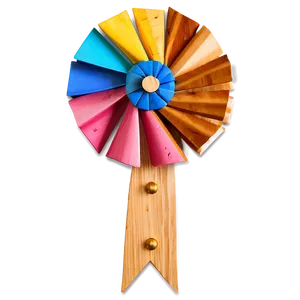 Rustic Wooden Pinwheel PNG 40