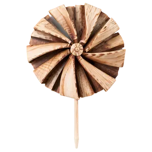 Rustic Wooden Pinwheel PNG 43