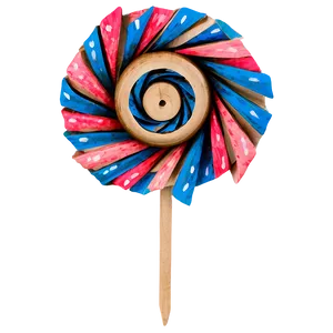 Rustic Wooden Pinwheel PNG Upi
