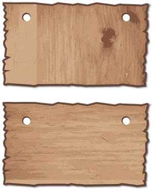 Rustic Wooden Signboards Vector