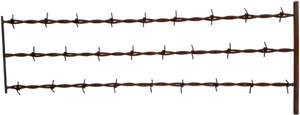 Rusty Barbed Wire Fence PNG