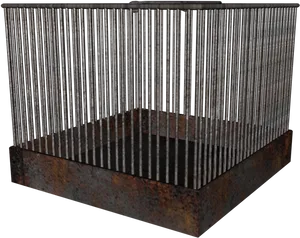 Rusty Jail Cell Bars3 D Render PNG image