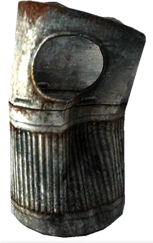 Rusty Trash Can3 D Model PNG image