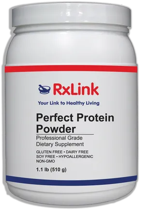 Rx Link Perfect Protein Powder Container PNG image