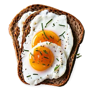 Rye Bread With Poached Eggs PNG 05212024