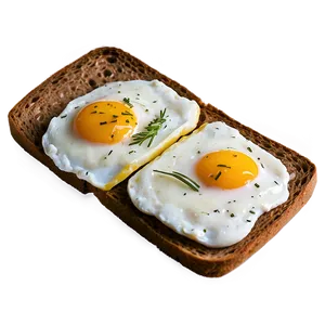 Rye Bread With Poached Eggs PNG 32