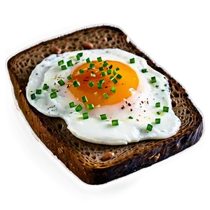 Rye Bread With Poached Eggs PNG Oxv16