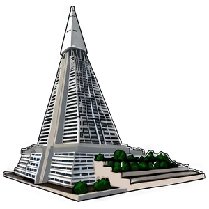 Ryugyong Hotel Pyongyang Png 06242024 PNG image