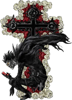Ryuk Death Note Gothic Art PNG image