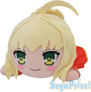 Saber Plush Toy Anime Character PNG image