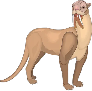 Sabertooth Cartoon Illustration