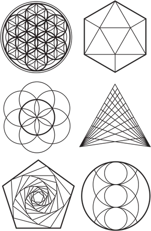Sacred Geometry Symbols Collection PNG image
