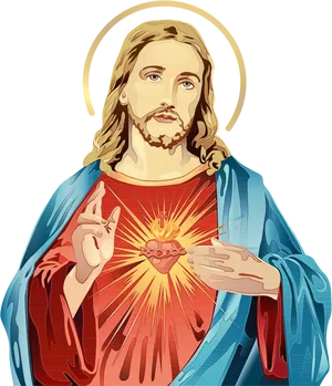 Sacred Heartof Jesus Illustration PNG image