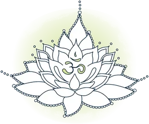 Sacred Lotus Om Symbol PNG image