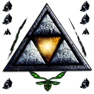 Sacred Triforce Illustration PNG Qye34