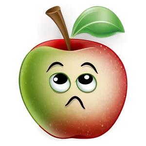 Sad Apple Cartoon Png Qfy PNG image