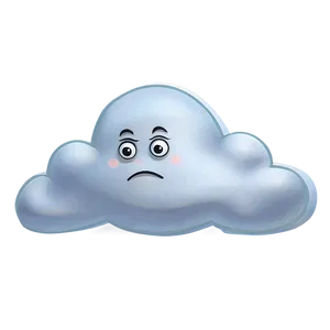 Sad Cartoon Cloud PNG 05252024 PNG