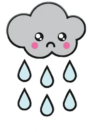 Sad_ Cartoon_ Cloud_ Raining_ Tears PNG image