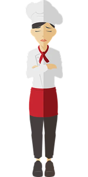 Sad Chef Cartoon Character