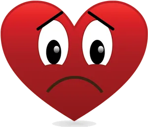 Sad Heart Emoji Graphic PNG image
