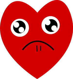 Sad Heart Eyes Clipart PNG image