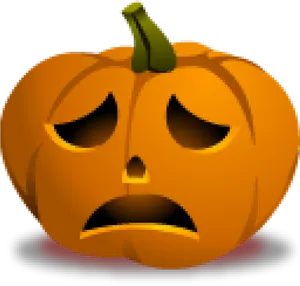 Sad Jack O Lantern Face PNG image