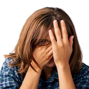 Sad Person Hiding Face Png 06122024 PNG image