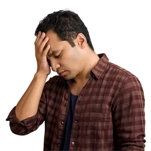 Sad Person Holding Head PNG Bws PNG