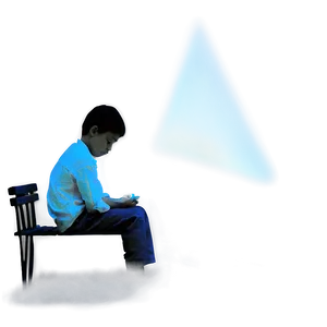 Sad Person In Moonlight PNG 06122024
