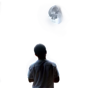 Sad Person In Moonlight PNG Tbg